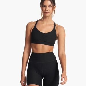 Vuori Elevation Ruched Bra Black Sports Bra Intimates & Sleepwear